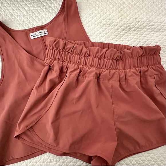 Vanilla Star Athleisure Two Piece Summer Set in Mauve Sz M - Picture 1 of 8